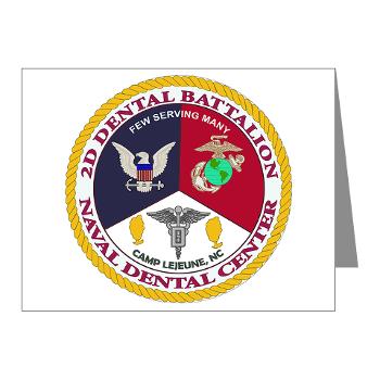 2DB2CLG - M01 - 02 - 2nd Dental Bn -2nd Combat Logistics Group - Note Cards (Pk of 20) - Click Image to Close