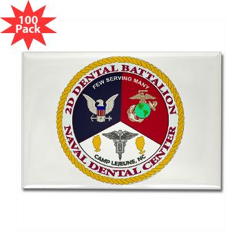 2DB2CLG - M01 - 01 - 2nd Dental Bn -2nd Combat Logistics Group - Rectangle Magnet (100 pack) - Click Image to Close
