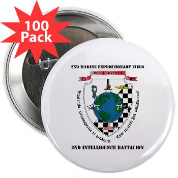 2IB - M01 - 01 - 2nd Intelligence Battalion with Text - 2.25" Button (100 pack)