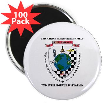 2IB - M01 - 01 - 2nd Intelligence Battalion with Text - 2.25" Magnet (100 pack)