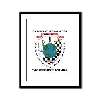 2IB - M01 - 02 - 2nd Intelligence Battalion with Text - Framed Panel Print