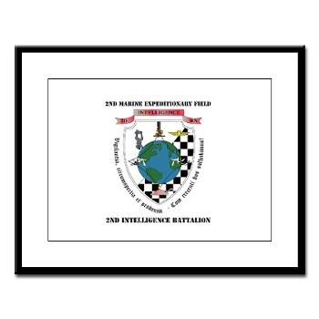 2IB - M01 - 02 - 2nd Intelligence Battalion with Text - Large Framed Print