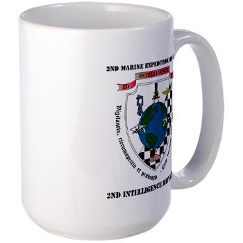 2IB - M01 - 03 - 2nd Intelligence Battalion with Text - Large Mug - Click Image to Close