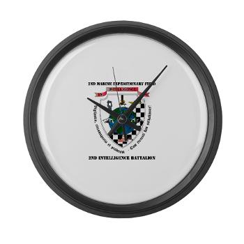 2IB - M01 - 03 - 2nd Intelligence Battalion with Text - Large Wall Clock