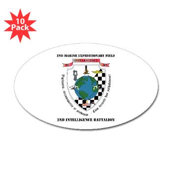 2IB - M01 - 01 - 2nd Intelligence Battalion with Text - Sticker (Oval 10 pk) - Click Image to Close