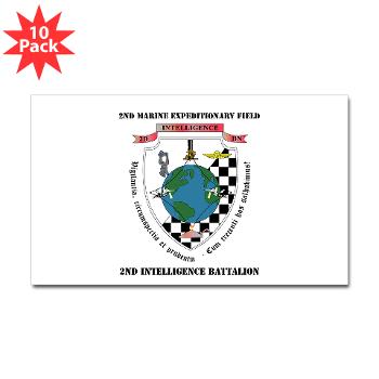 2IB - M01 - 01 - 2nd Intelligence Battalion with Text - Sticker (Rectangle 10 pk) - Click Image to Close