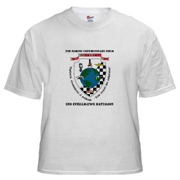 2IB - A01 - 04 - 2nd Intelligence Battalion with Text - White T-Shirt