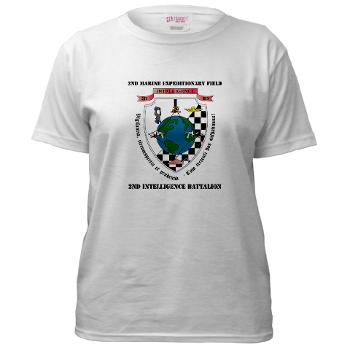 2IB - A01 - 04 - 2nd Intelligence Battalion with Text - Women's T-Shirt - Click Image to Close