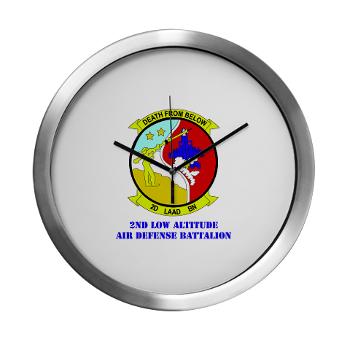 MTEWS2 - M01 - 03 - 2nd Low Altitude Air Defense Battalion (2nd LAAD) With text - Modern Wall Clock