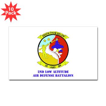 2LAADB - M01 - 01 - 2nd Low Altitude Air Defense Battalion (2nd LAAD) With text - Sticker (Rectangle 10 pk)