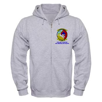 2LAADB - A01 - 03 - 2nd Low Altitude Air Defense Battalion (2nd LAAD) With text - Zip Hoodie