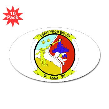 2LAADB - M01 - 01 - 2nd Low Altitude Air Defense Battalion (2nd LAAD) - Sticker (Oval 10 pk)