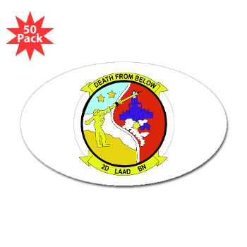 2LAADB - M01 - 01 - 2nd Low Altitude Air Defense Battalion (2nd LAAD) - Sticker (Oval 50 pk)