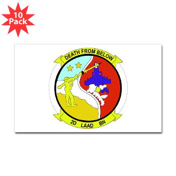 2LAADB - M01 - 01 - 2nd Low Altitude Air Defense Battalion (2nd LAAD) - Sticker (Rectangle 10 pk)