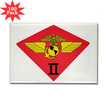 2MAW - M01 - 01 - 2nd Marine Aircraft Wing Rectangle Magnet (100 pack) - Click Image to Close