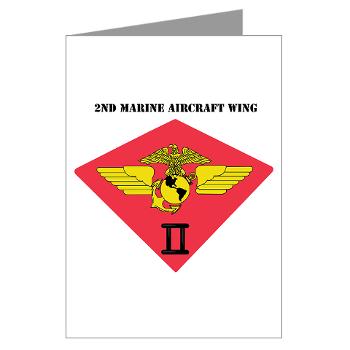 2MAW - M01 - 02 - 2nd Marine Aircraft Wing with Text Greeting Cards (Pk of 10)