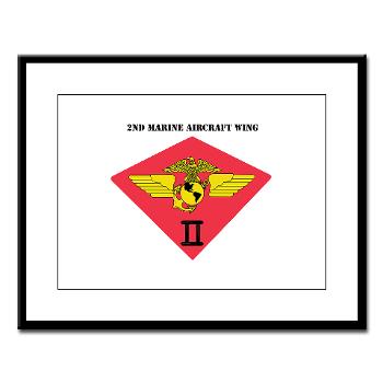 2MAW - M01 - 02 - 2nd Marine Aircraft Wing with Text Large Framed Print