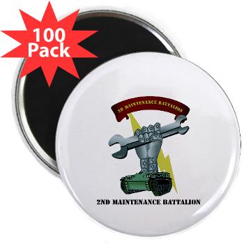2MB - M01 - 01 - 2nd Maintenance Battalion with Text 2.25" Magnet (100 pack)