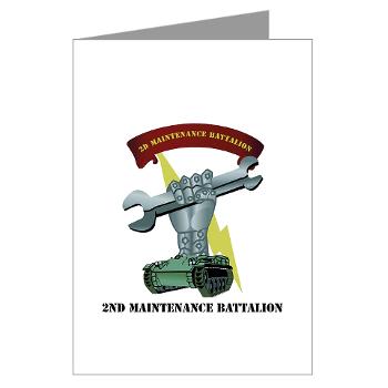 2MB - M01 - 02 - 2nd Maintenance Battalion with Text Greeting Cards (Pk of 10)