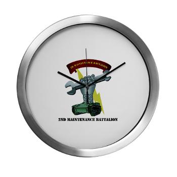 2MB - M01 - 03 - 2nd Maintenance Battalion with Text Modern Wall Clock - Click Image to Close