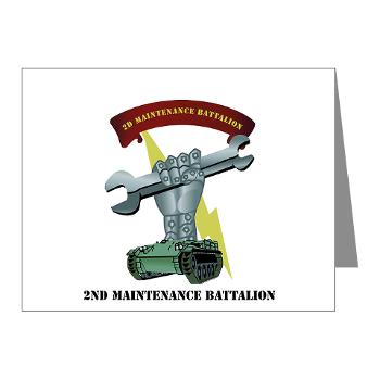 2MB - M01 - 02 - 2nd Maintenance Battalion with Text Note Cards (Pk of 20)