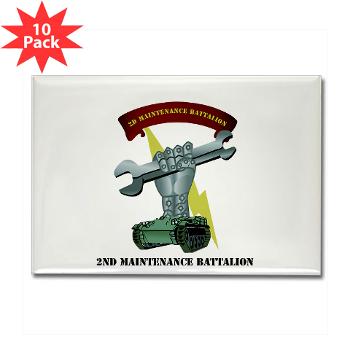 2MB - M01 - 01 - 2nd Maintenance Battalion with Text Rectangle Magnet (10 pack)