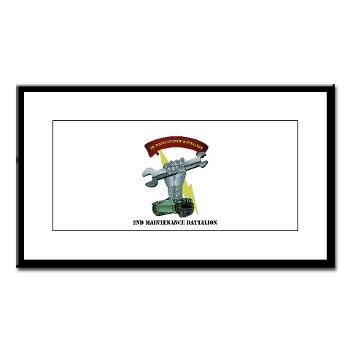 2MB - M01 - 02 - 2nd Maintenance Battalion with Text Small Framed Print