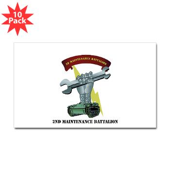 2MB - M01 - 01 - 2nd Maintenance Battalion with Text Sticker (Rectangle 10 pk) - Click Image to Close