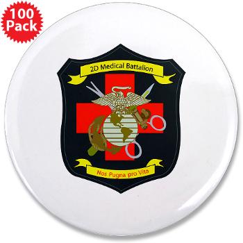 2MBN - M01 - 01 - 2nd Medical Battalion - 3.5" Button (100 pack) - Click Image to Close