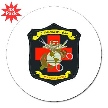 2MBN - M01 - 01 - 2nd Medical Battalion - 3" Lapel Sticker (48 pk) - Click Image to Close