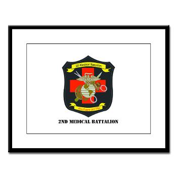 2MBN - M01 - 02 - 2nd Medical Battalion with Text - Large Framed Print