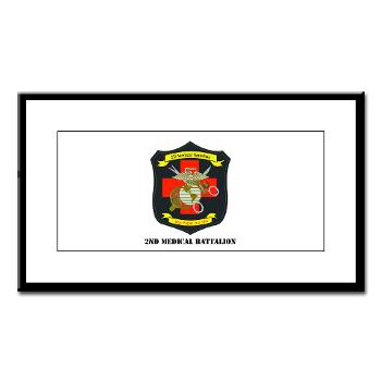2MBN - M01 - 02 - 2nd Medical Battalion with Text - Small Framed Print