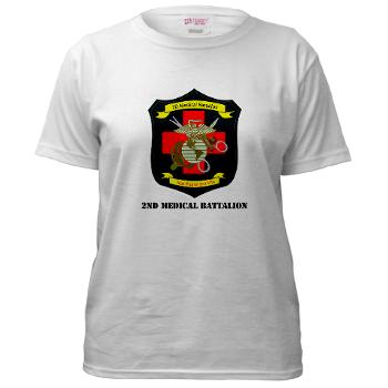2MBN - A01 - 04 - 2nd Medical Battalion with Text - Women's T-Shirt