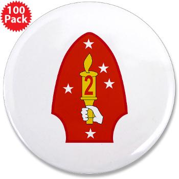 2MD - M01 - 01 - 2nd Marine Division - 3.5" Button (100 pack)
