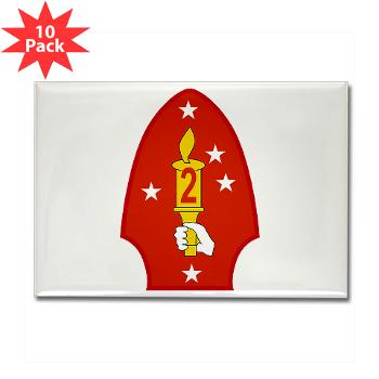 2MD - M01 - 01 - 2nd Marine Division - Rectangle Magnet (10 pack) - Click Image to Close