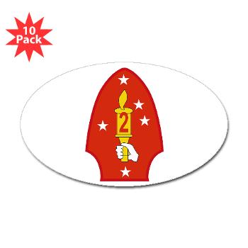 2MD - M01 - 01 - 2nd Marine Division - Sticker (Oval 10 pk) - Click Image to Close