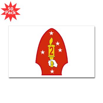 2MD - M01 - 01 - 2nd Marine Division - Sticker (Rectangle 50 pk) - Click Image to Close