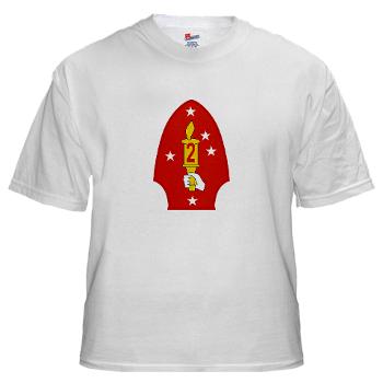 2MD - A01 - 04 - 2nd Marine Division - White T-Shirt - Click Image to Close