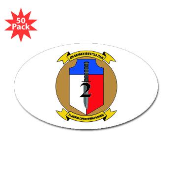 2MEB - M01 - 01 - 2nd Marine Expeditionary Brigade - Sticker (Oval 50 pk) - Click Image to Close