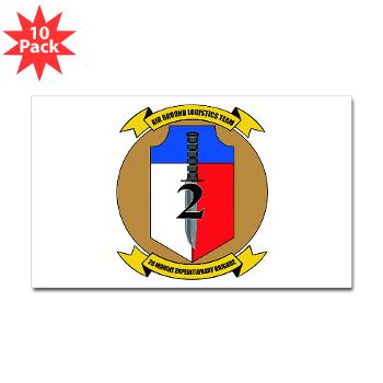 2MEB - M01 - 01 - 2nd Marine Expeditionary Brigade - Sticker (Rectangle 10 pk)