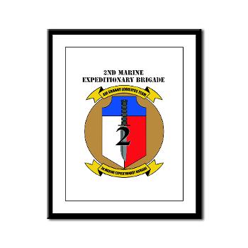 2MEB - M01 - 02 - 2nd Marine Expeditionary Brigade with Text - Framed Panel Print