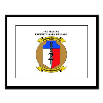 2MEB - M01 - 02 - 2nd Marine Expeditionary Brigade with Text - Large Framed Print
