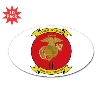 2MEF - M01 - 01 - 2nd Marine Expeditionary Force Sticker (Oval 10 pk)