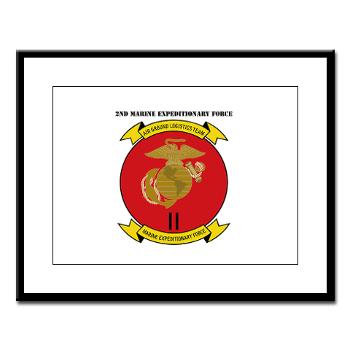 2MEF - M01 - 02 - 2nd Marine Expeditionary Force with Text Large Framed Print