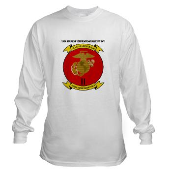 2MEF - A01 - 03 - 2nd Marine Expeditionary Force with Text Long Sleeve T-Shirt - Click Image to Close