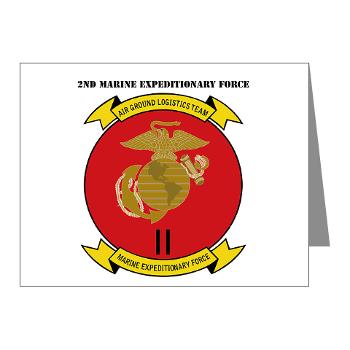 2MEF - M01 - 02 - 2nd Marine Expeditionary Force with Text Note Cards (Pk of 20)