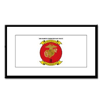 2MEF - M01 - 02 - 2nd Marine Expeditionary Force with Text Small Framed Print