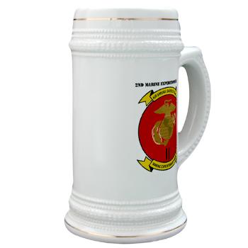 2MEF - M01 - 03 - 2nd Marine Expeditionary Force with Text Stein - Click Image to Close