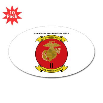 2MEF - M01 - 01 - 2nd Marine Expeditionary Force with Text Sticker (Oval 10 pk) - Click Image to Close