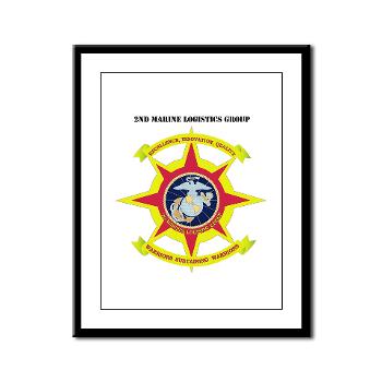 2MLG - M01 - 02 - 2nd Marine Logistics Group with Text - Framed Panel Print